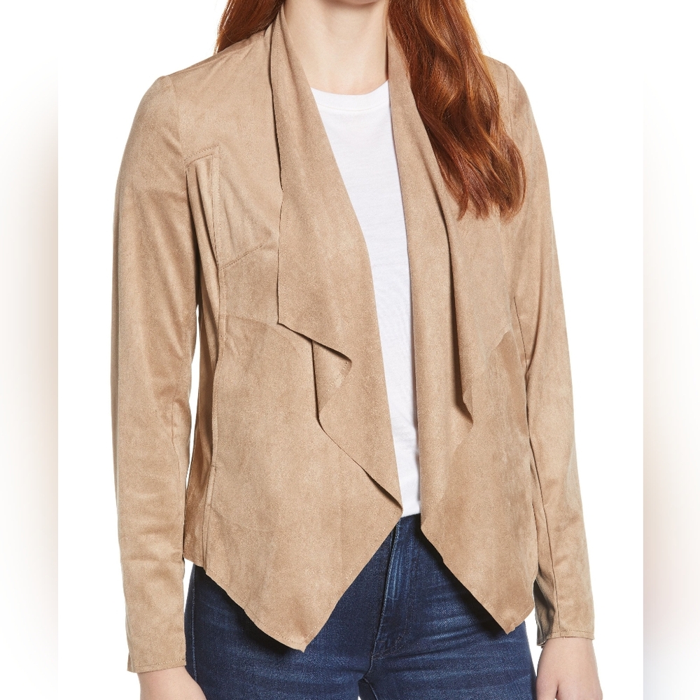 EUC Kut from the Kloth Women's Tayanita Jacket Faux Suede Tan Size Small